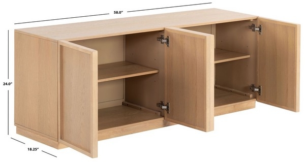 Zeus 4 Door Wood Media Stand - Image 9