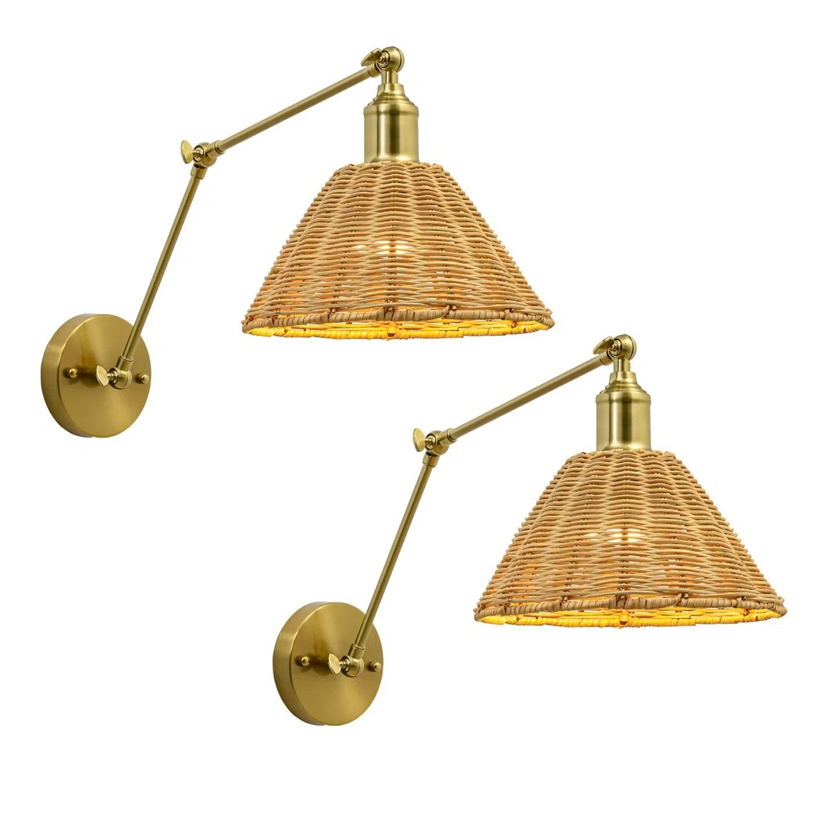 Rattan Wall Light - Battery Powered - Image 0