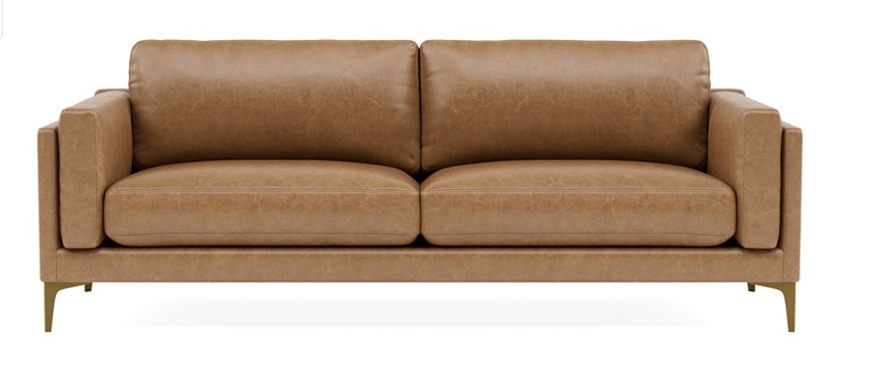 Gaby Leather 2-Seat Sofa - Image 0