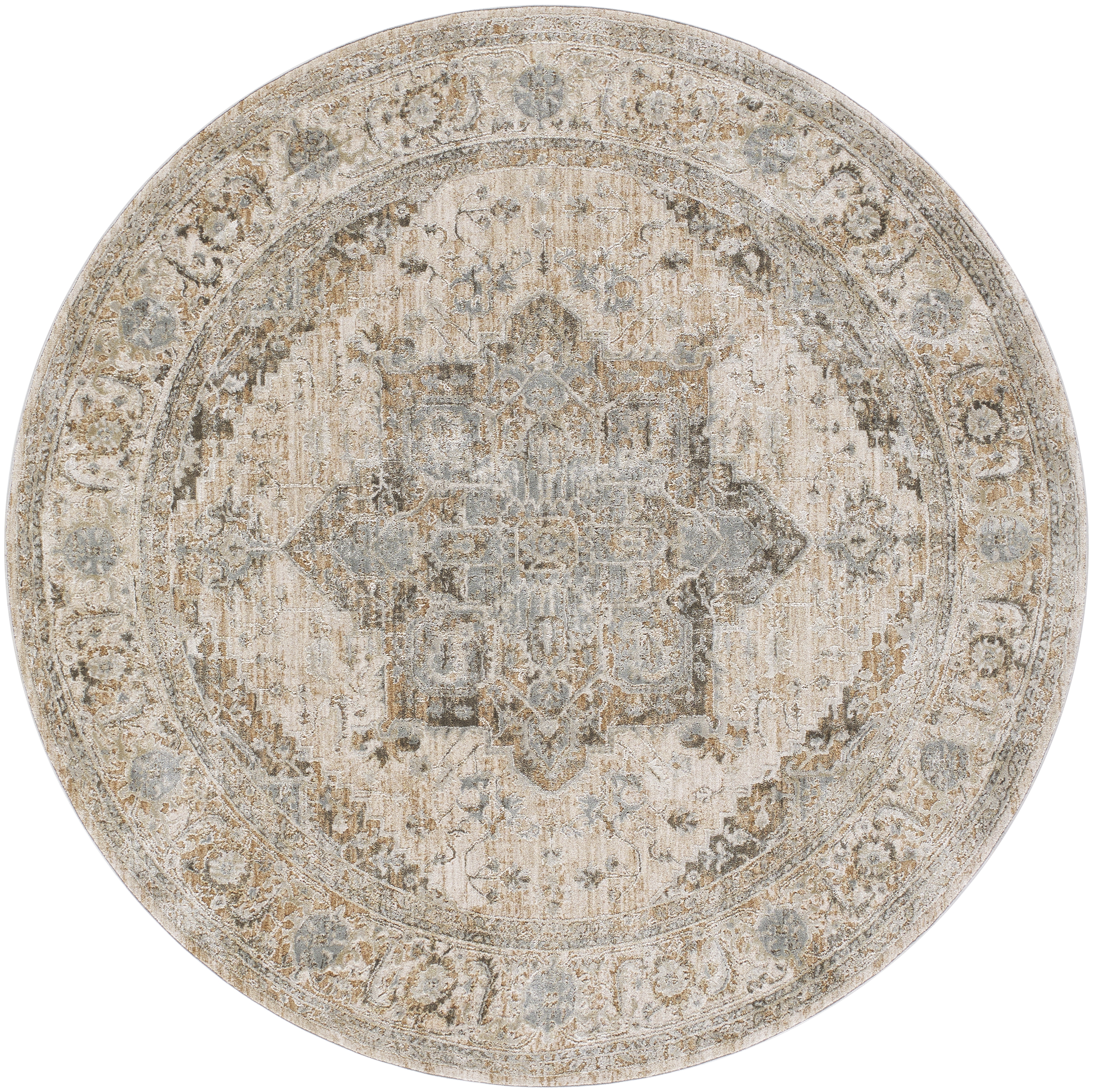 Brunswick Beige Indoor 7'10" x 7'10" Machine Woven Rug - Image 0