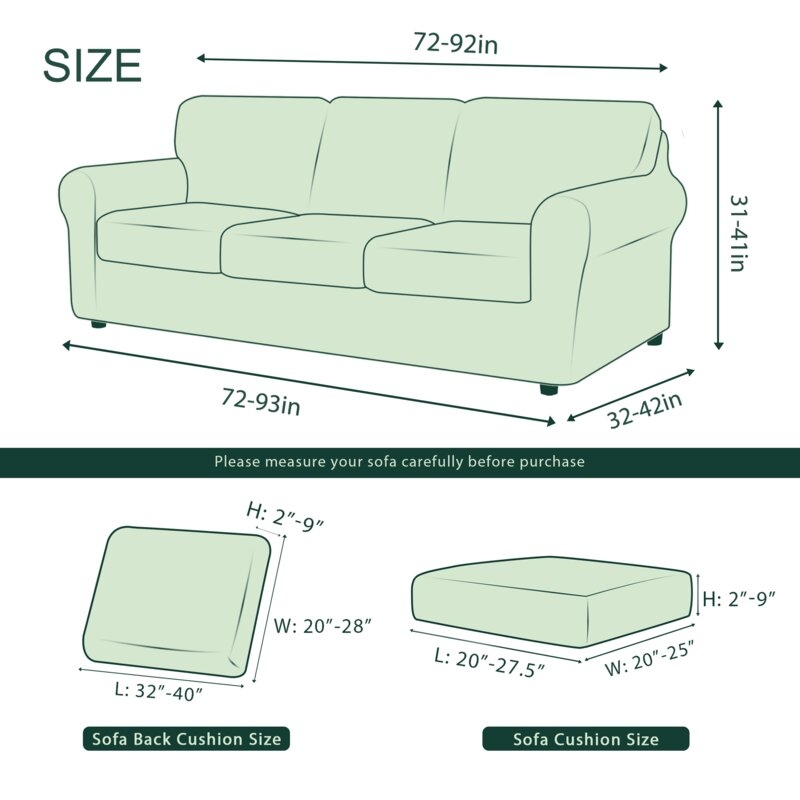 Separate Seat Backrest Box Cushion Sofa Slipcover - Image 3