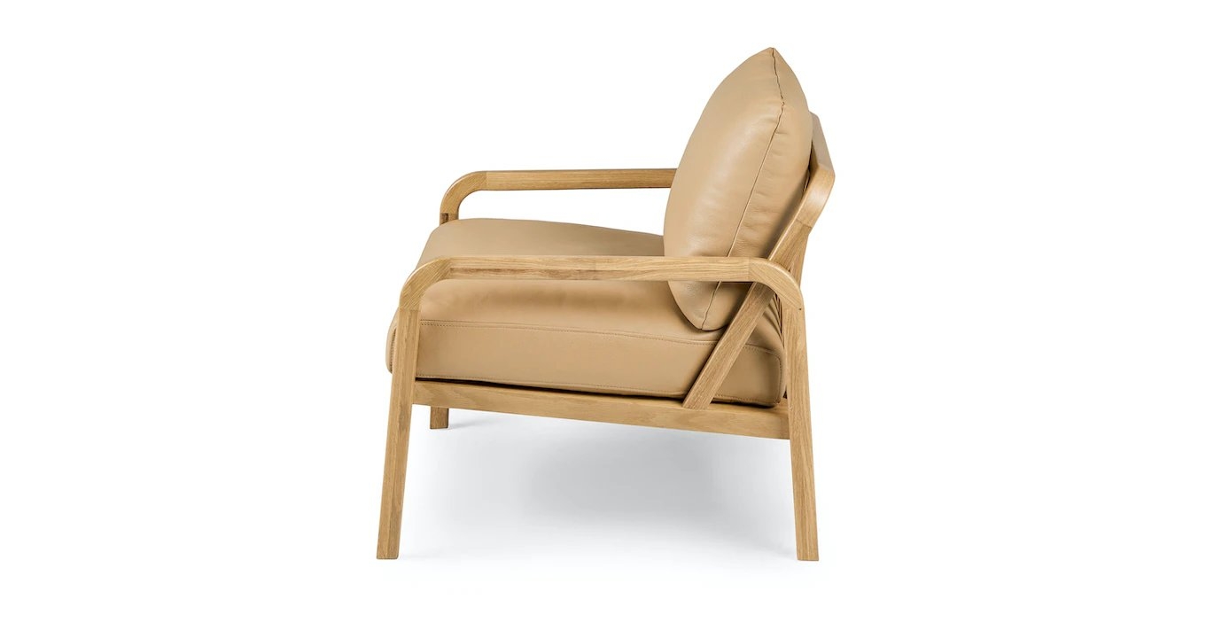 Kirkby 30" Leather Lounge Chair - Roam Tan - Image 2