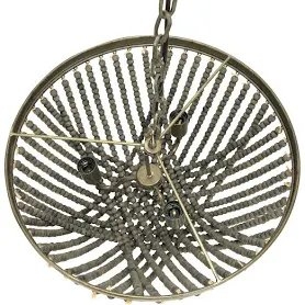 2-Tier Draped Wood Bead Chandelier - Image 3