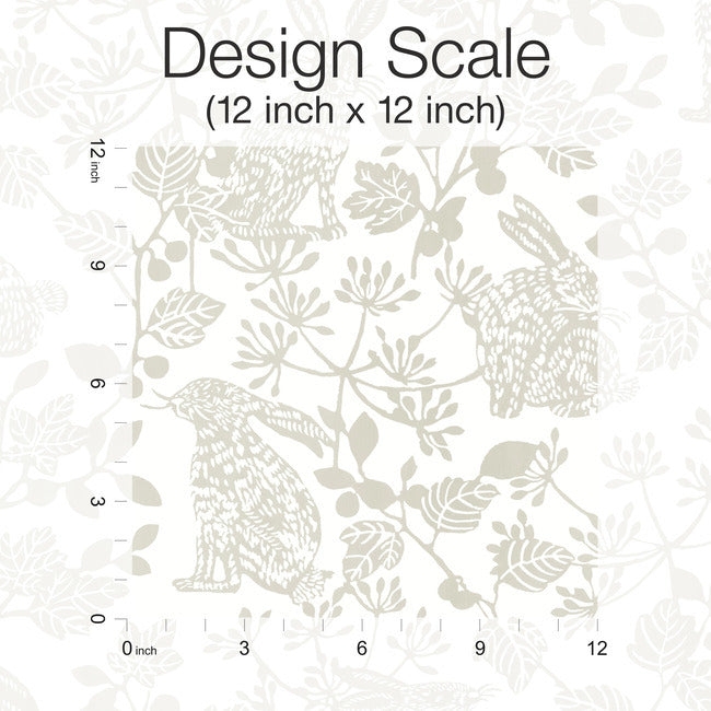 Botanical Bunnies Premium Peel + Stick Wallpaper - Image 4