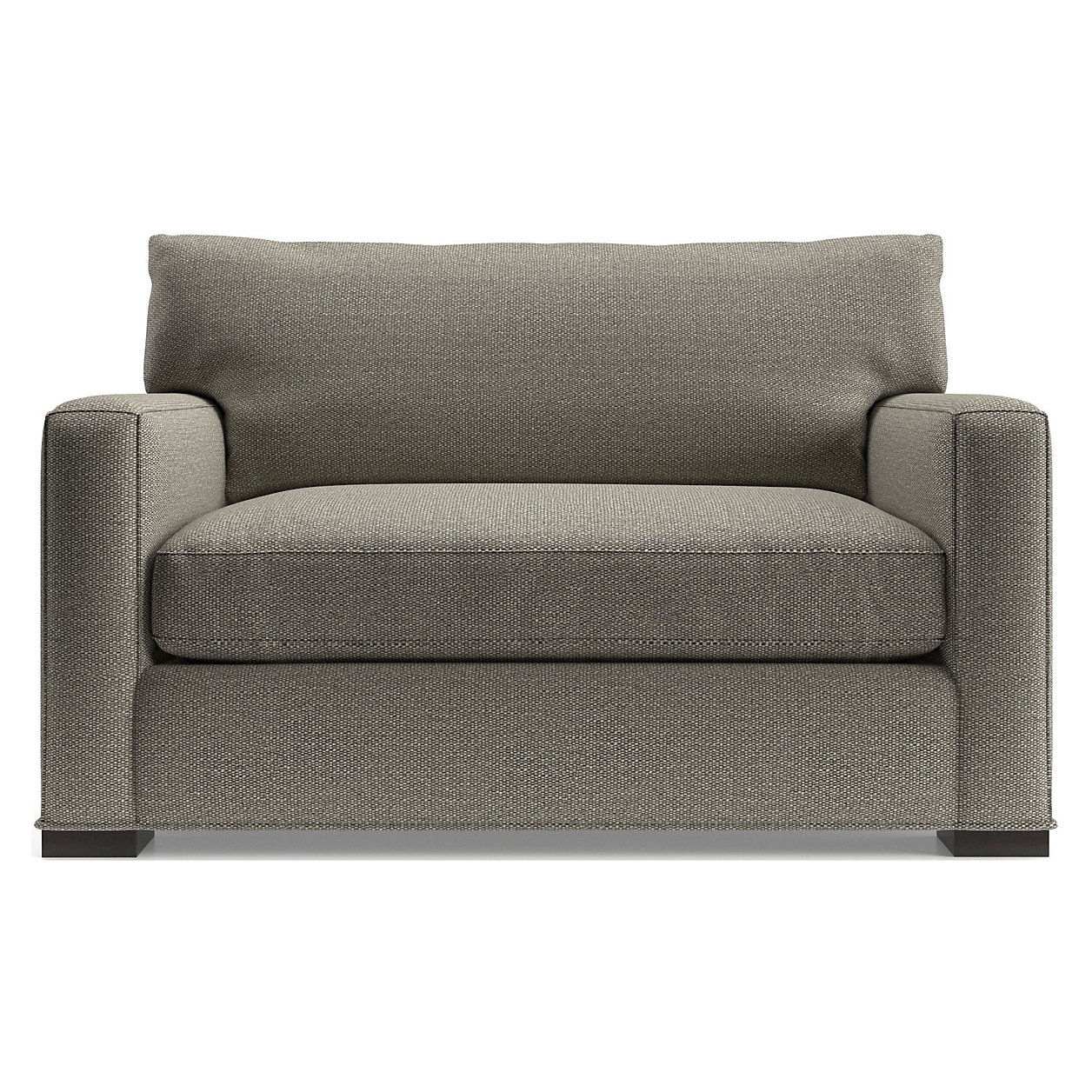 Axis Twin Sleeper Sofa, Taft Fabric in Heather, Fossil Leg - Image 0