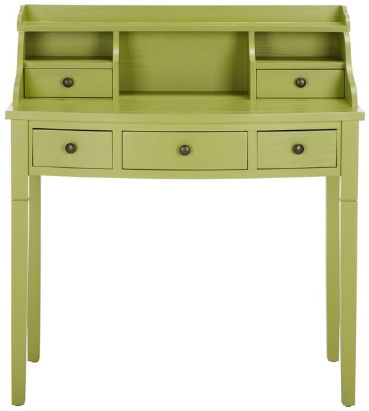 Landon 5 Drawer Writing Desk - Split Pea - Safavieh - Image 7