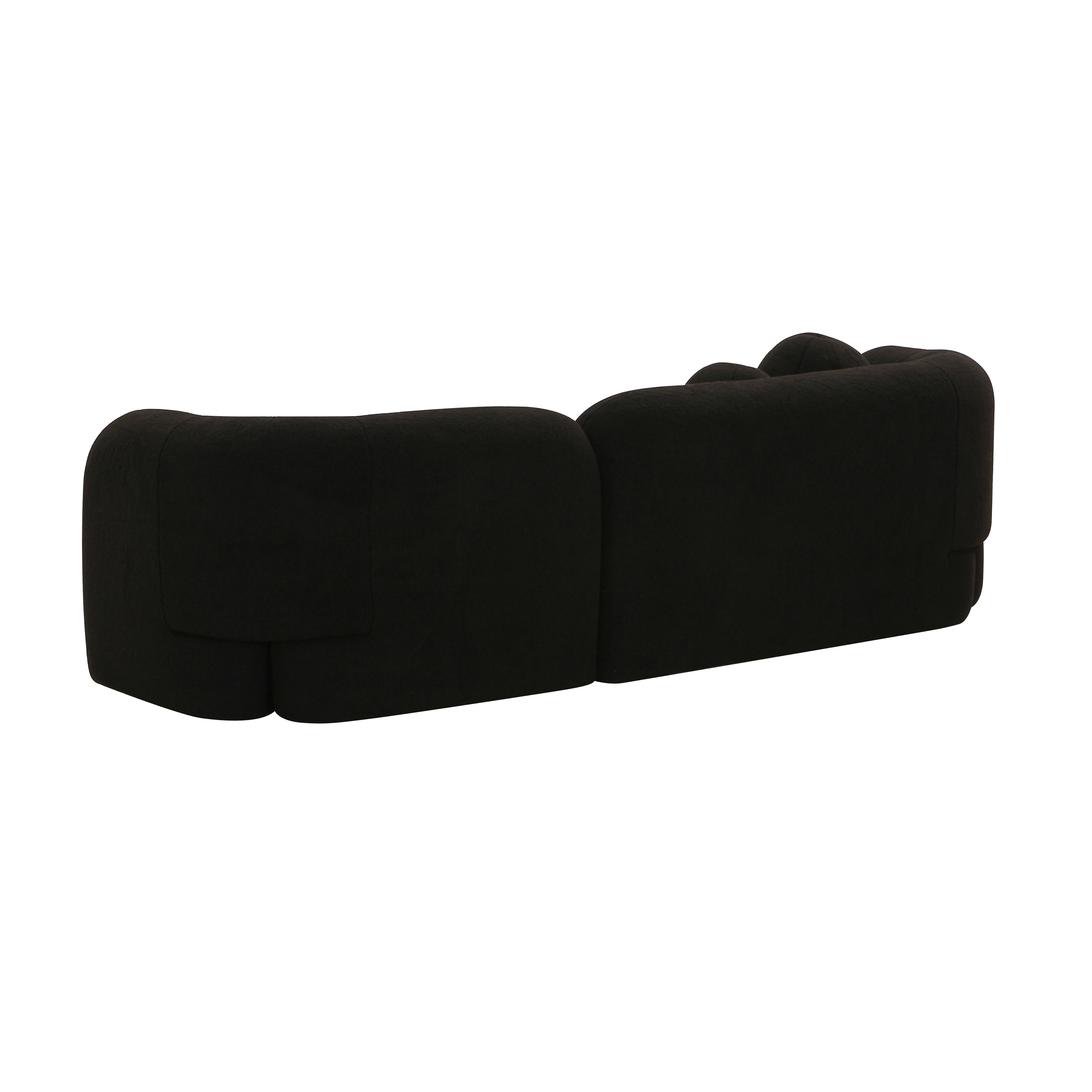 Amelie Black Faux Fur Sofa - Image 4