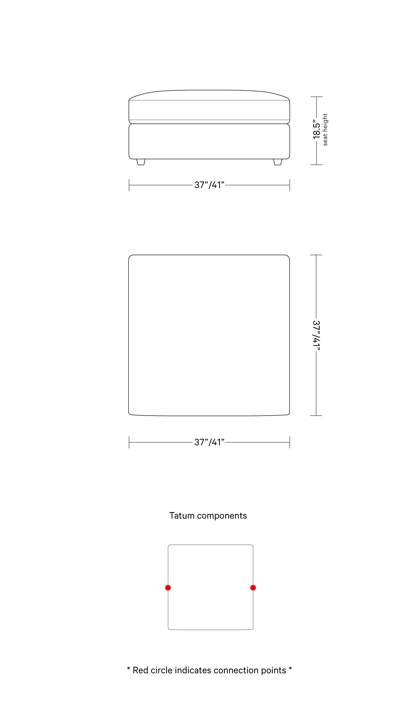 Tatum Modular Square Ottoman  - Image 5