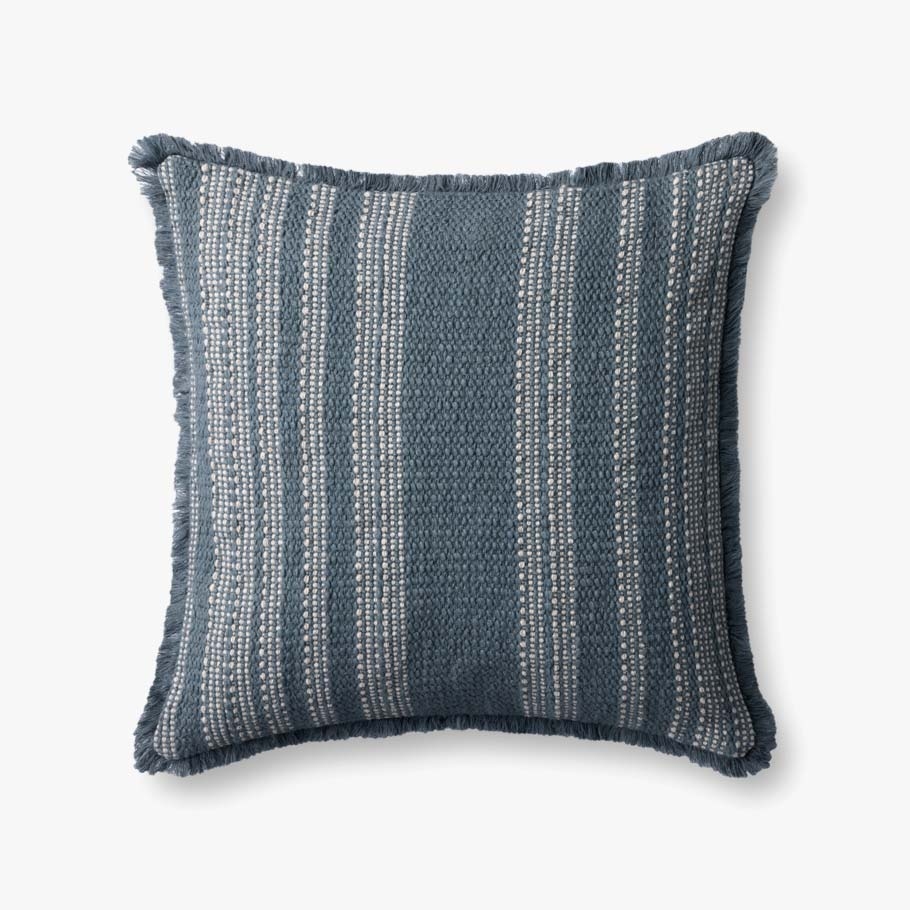 PLL0131 Blue / Ivory 20" x 20" pillow cover only - Image 0