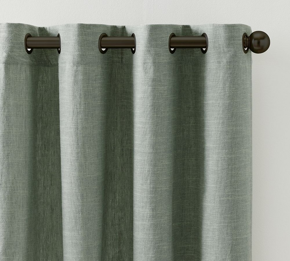 Emery Linen Grommet Curtain Blackout Curtain - Image 0