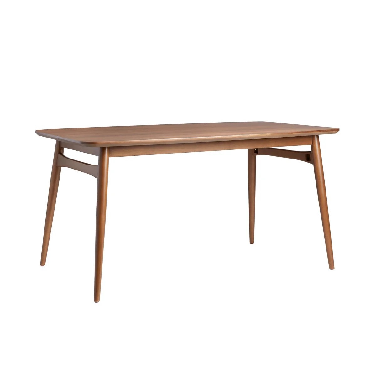 Mid-Century 59" Modern Wood Tapered Legs Dining Table, Walnut - Image 3