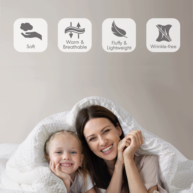 Bora Waffle Weave Textured Microfiber Comforter Set - Image 7