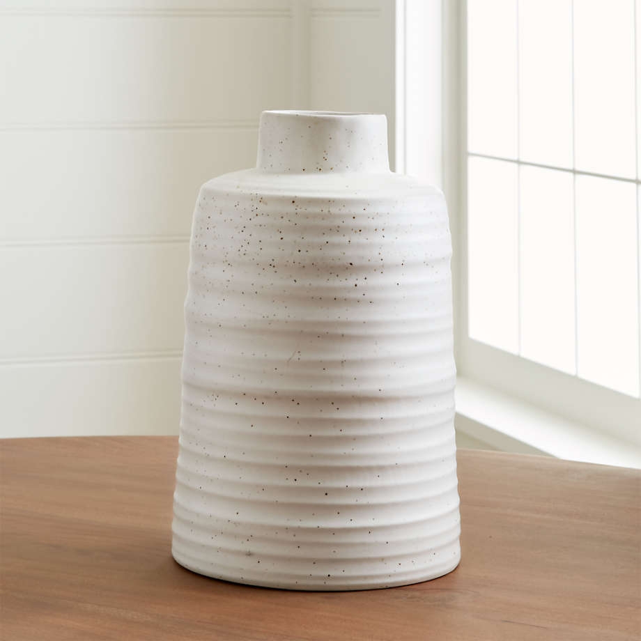 Holden Speckled White Vase 11.5" - Image 2