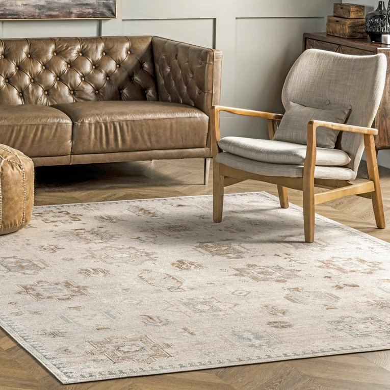 Krystin Machine Washable Distressed Area Rug - Image 4