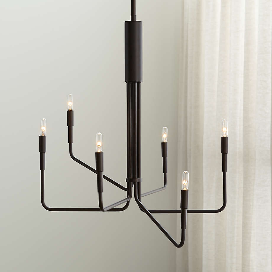 Clive 6-Arm Bronze Chandelier Light - Image 1