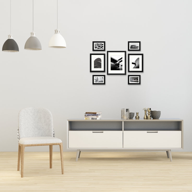 Dreketi 7 Piece MDF Wood Picture Frames Gallery Wall Frames Walling Hanging Decor Set (Set of 7) - Image 1