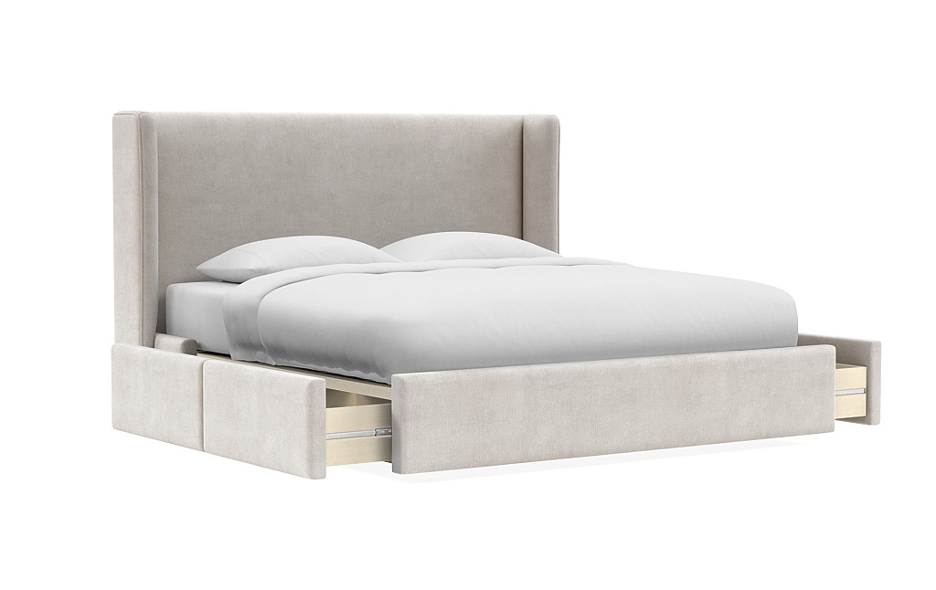 STORAGE Graham Upholstered Bed with Storage  | 55" Headboard | Bone - Image 2