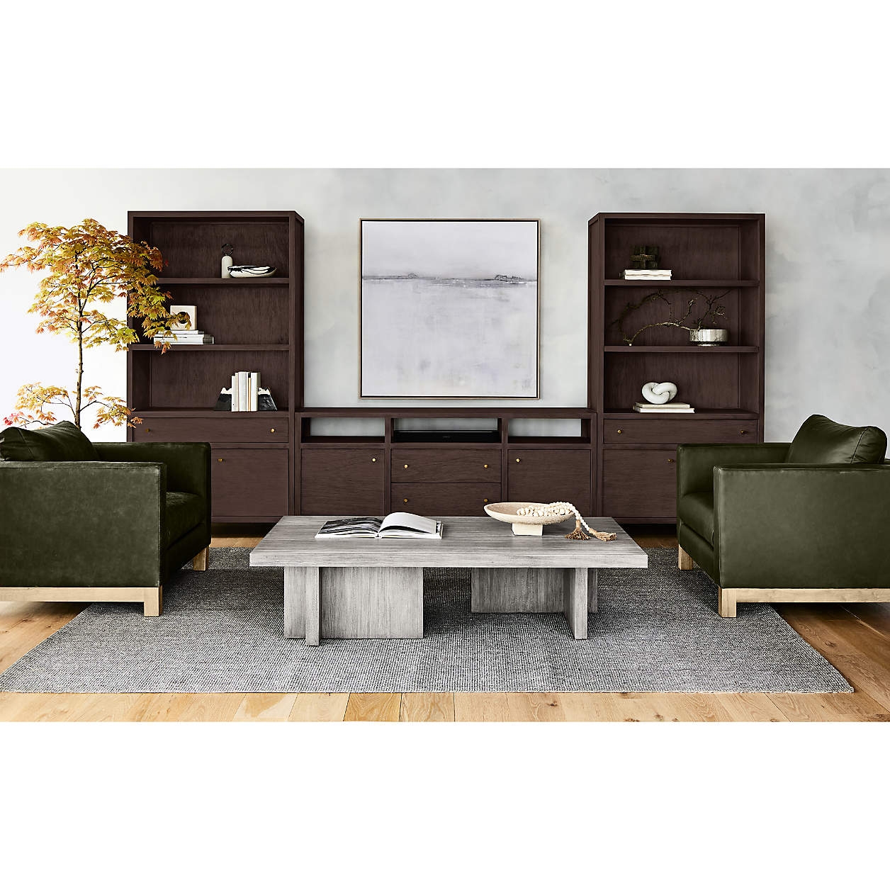 Keane Espresso Wood Closed Bookcase - Image 2