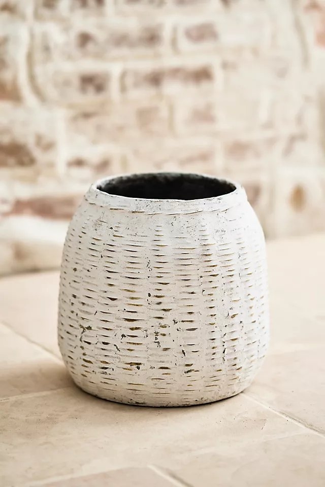 Bamboo + Fiber Jar Planter - Image 2
