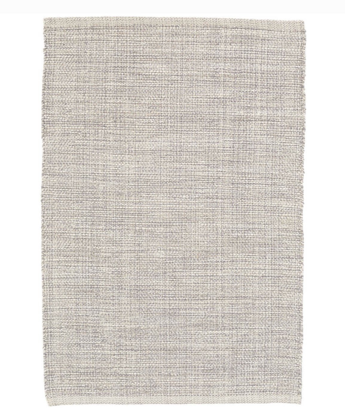Marled Gray Woven Cotton Rug, 10' x 14' - Image 0