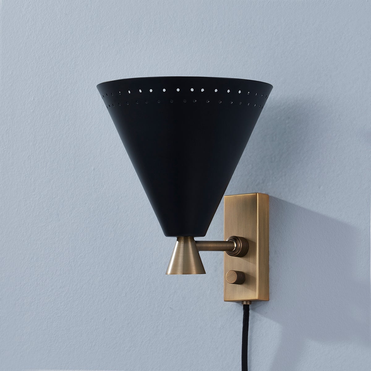 Troy Lighting Marvin Plug-in Sconce - Soft Black - Image 2