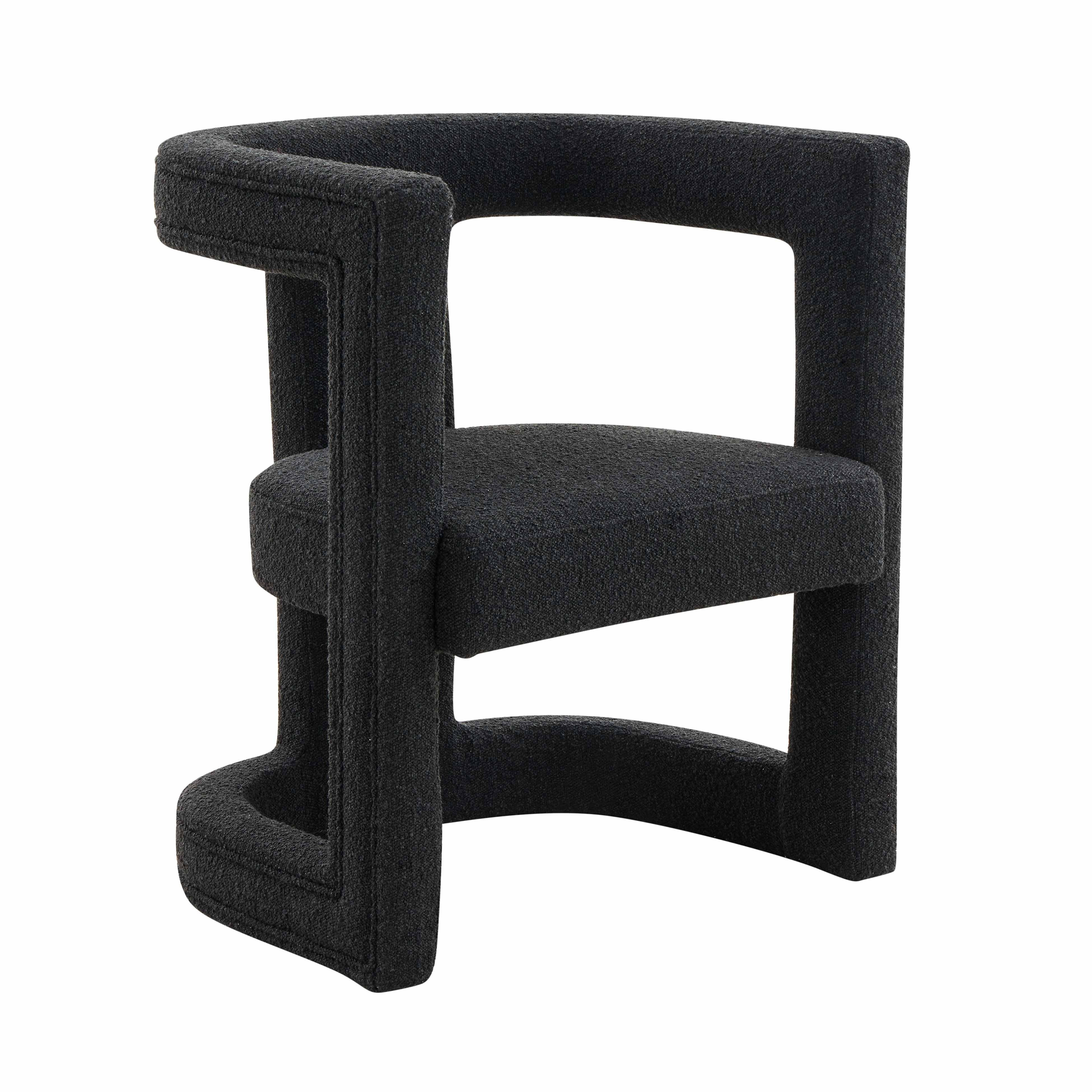 Ada Black Boucle Chair - Image 0