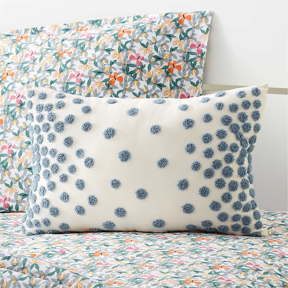 Blue Pom Pom Pillow - Image 0