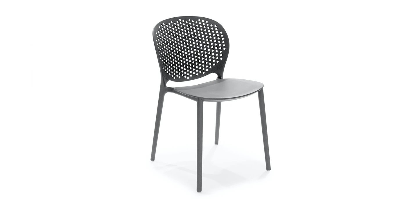 Dot Graphite Stackable Dining Chair - Image 0