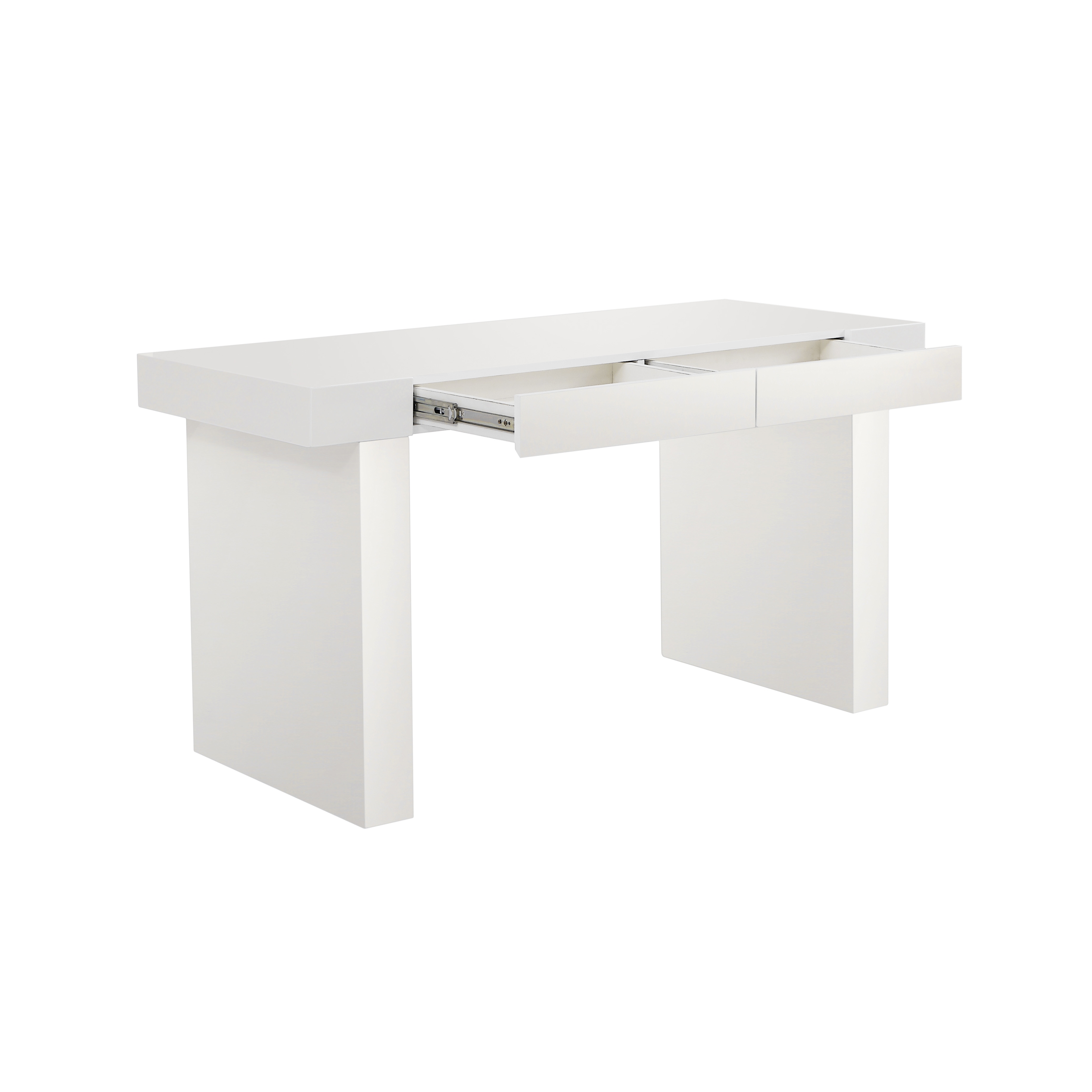 Clara Glossy White Lacquer Desk - Image 2