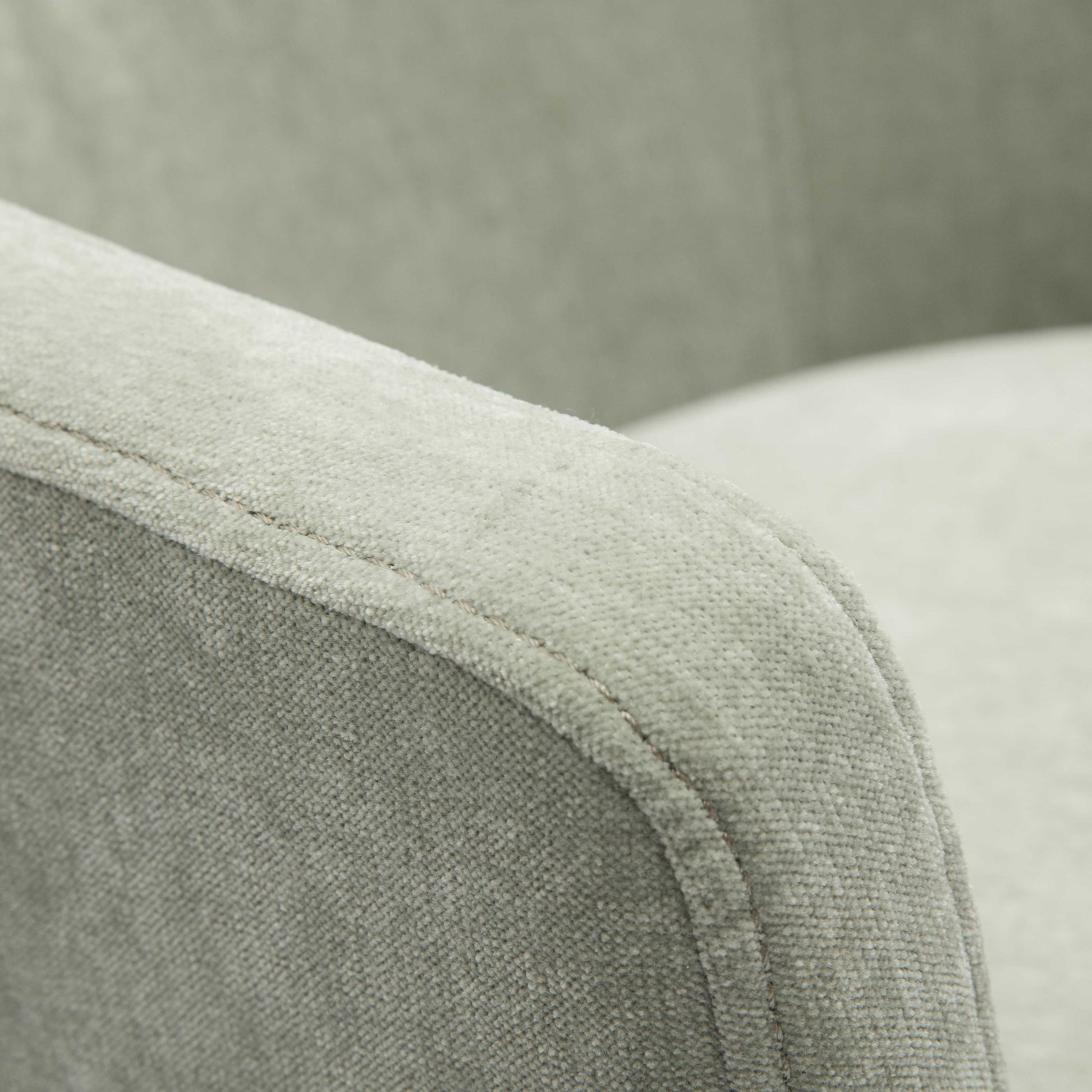 Kristen Light Green Upcycled Chenille Rolling Desk Chair - Image 4