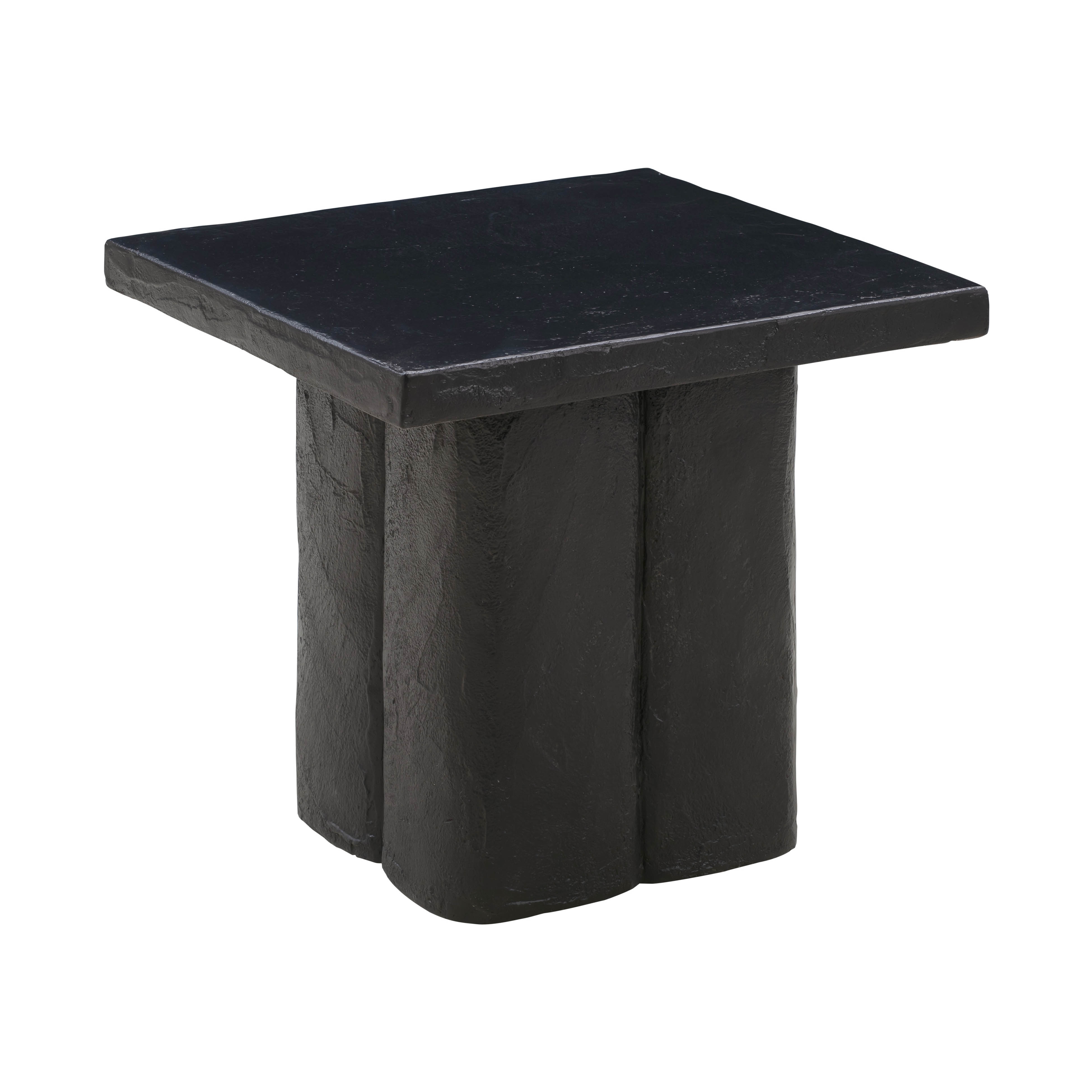Kayla Black Concrete Side Table - Image 1