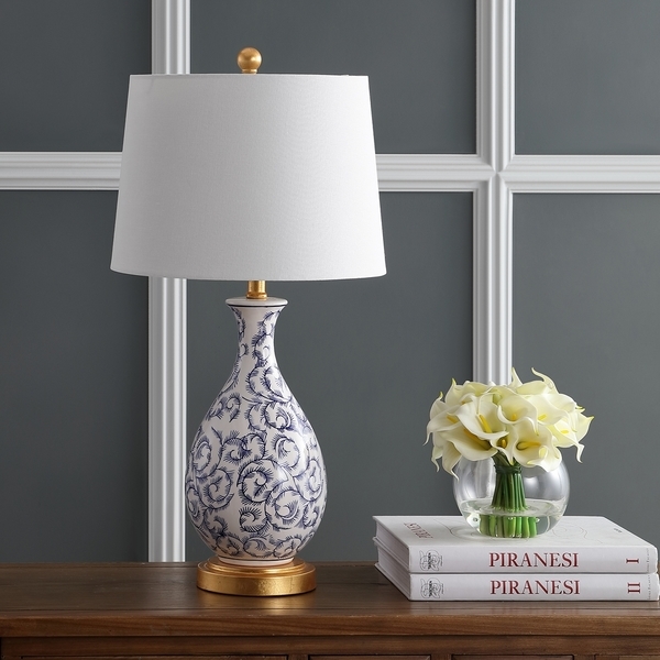 Avi Table Lamp - Blue/White - Safavieh - Image 1