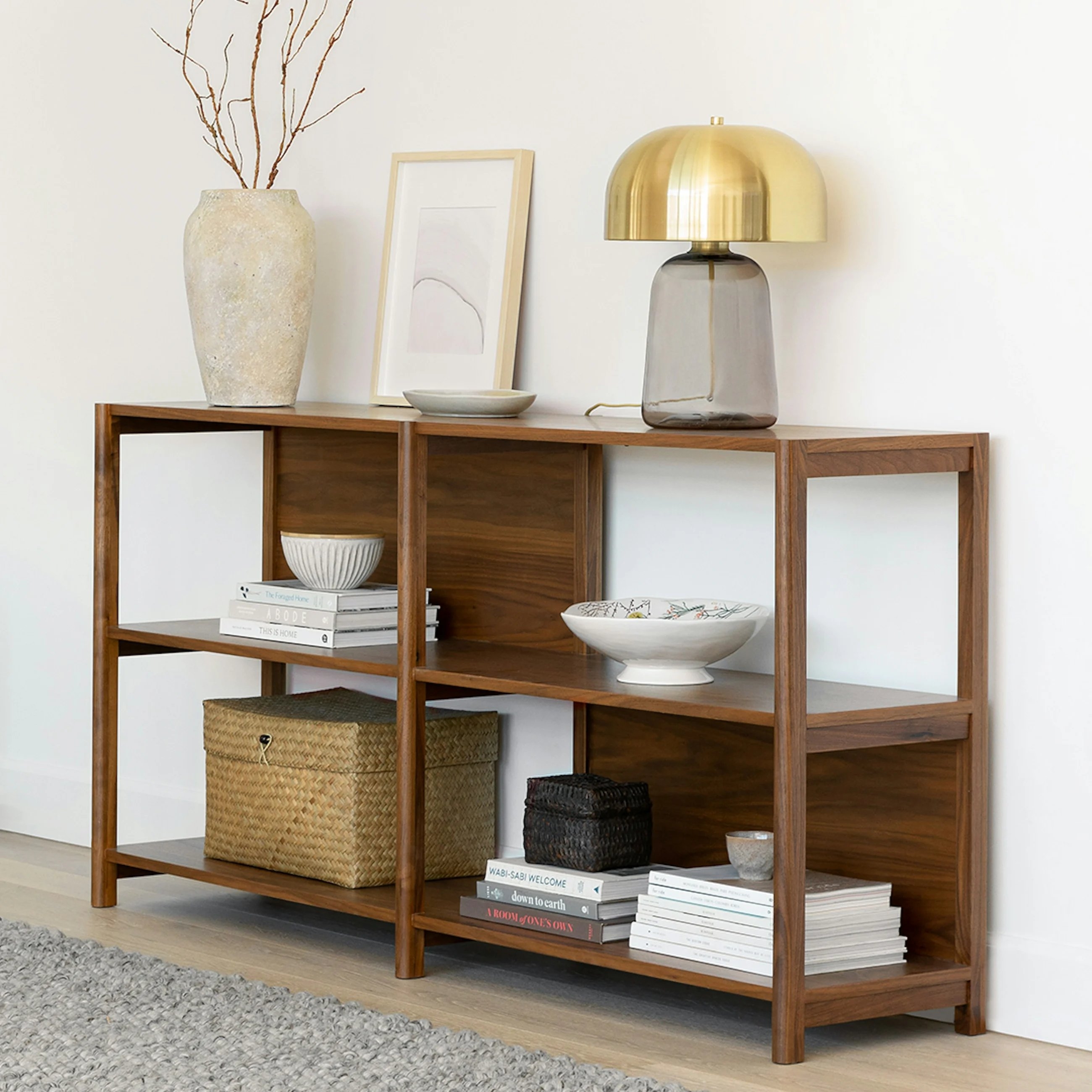 Mysen 64" Shelving Unit, Short - Walnut - Image 4