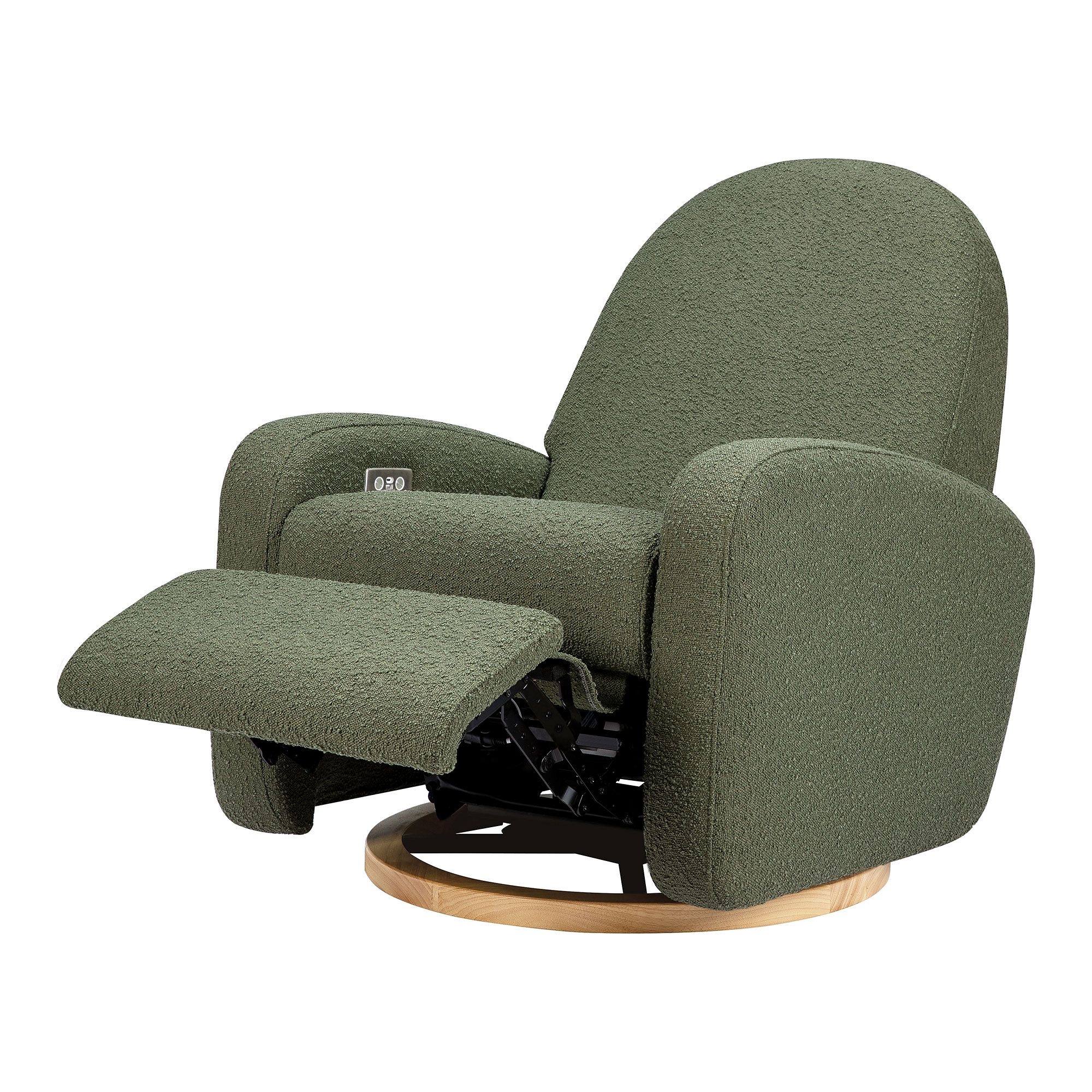 Nami Electronic Recliner And Swivel Glider Recliner With Usb Port, Olive - Image 5