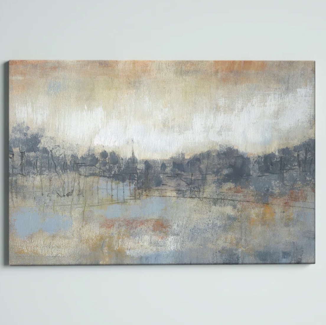 Cool Grey Horizon I Premium Gallery Wrapped Canvas - Ready To Hang - Image 0