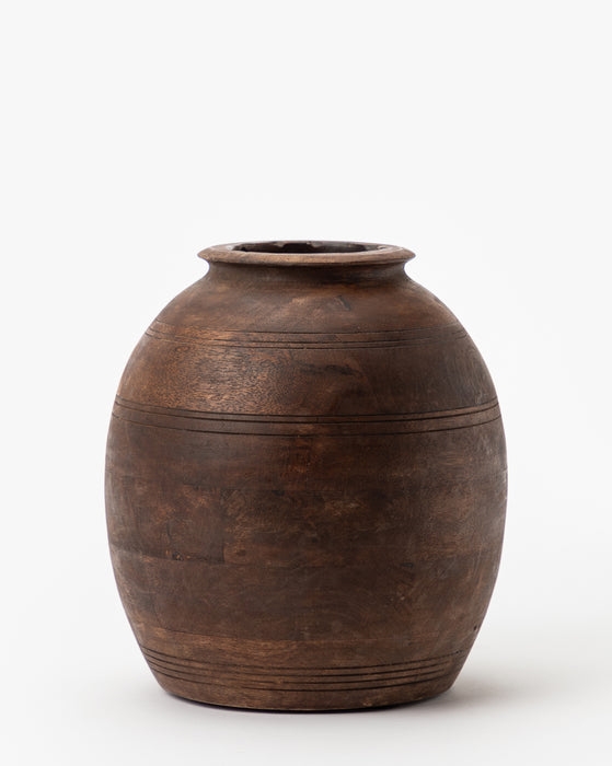 Aged Wood Vase - Image 0