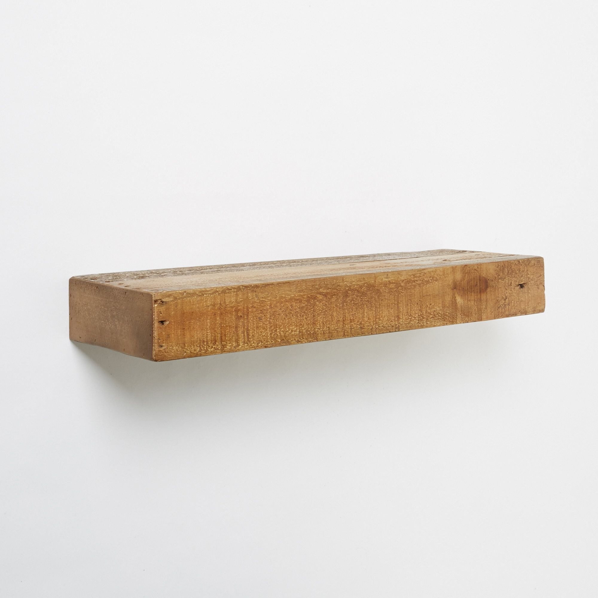 Reclaimed Pine (24") Floating Shelf, Solid Wood - Image 0