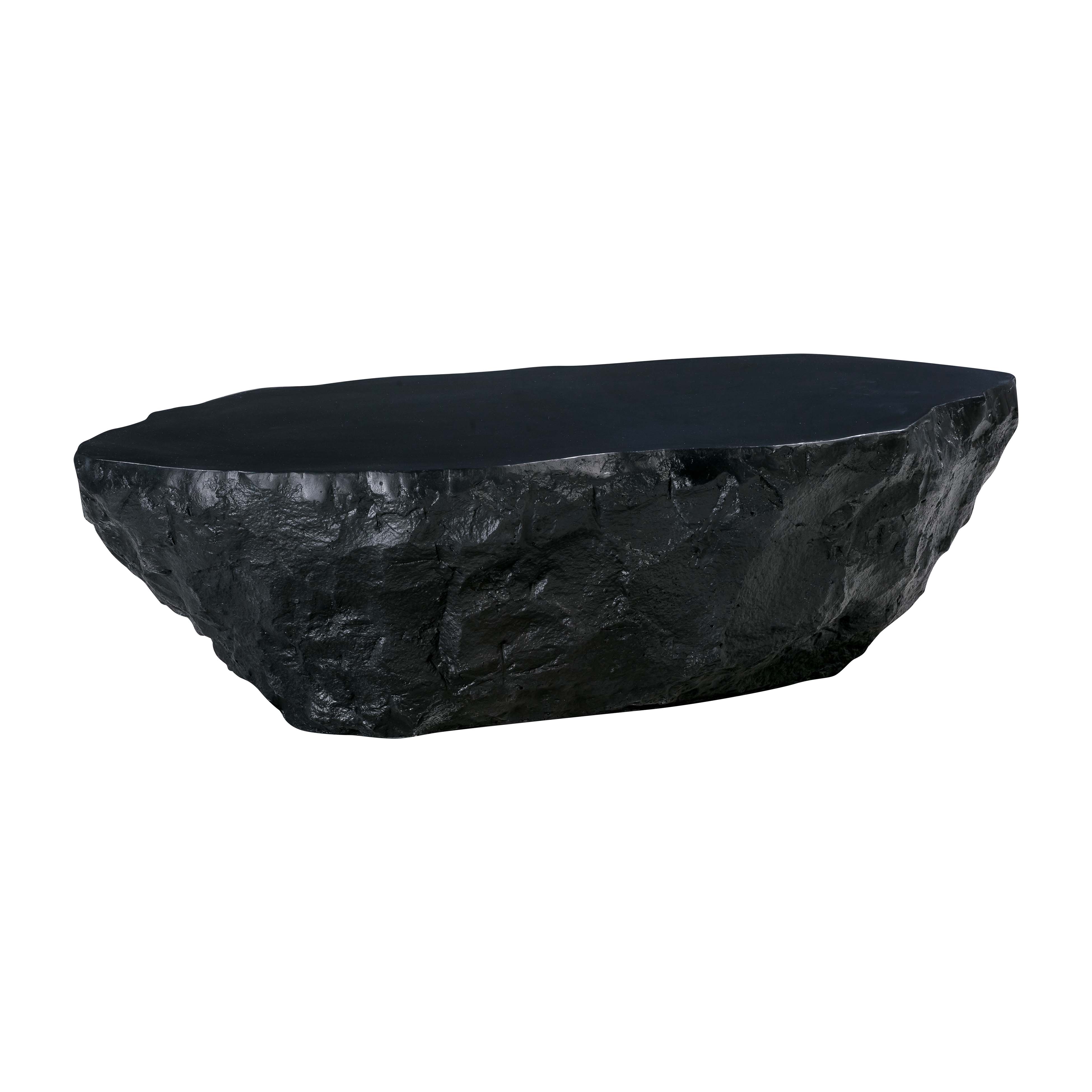 Crag Black Concrete Coffee Table - Image 1