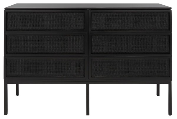 Zadie 6 Drawer Rattan Dresser - Image 0