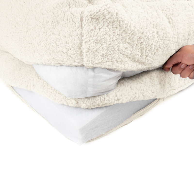 Tucker Murphy Pet™ Sherpa Couch 3-Sides Bumper Style Dog Bed - Image 3