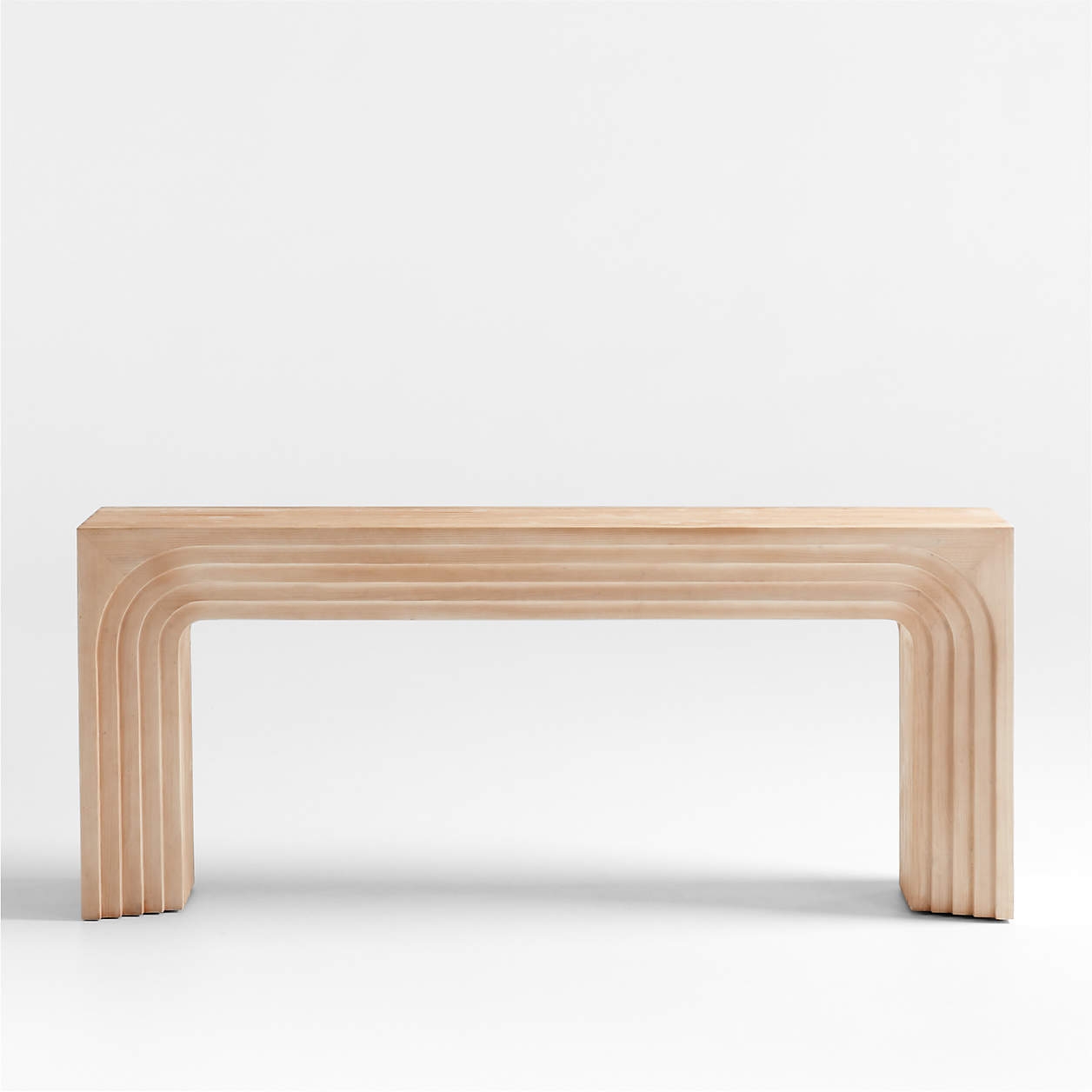 Valo 72" Rectangular Natural Pine Wood Console Table - Image 0