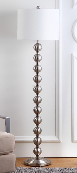 Reflections 58.5-Inch H Stacked Ball Floor Lamp - Nickel - Arlo Home - Image 3