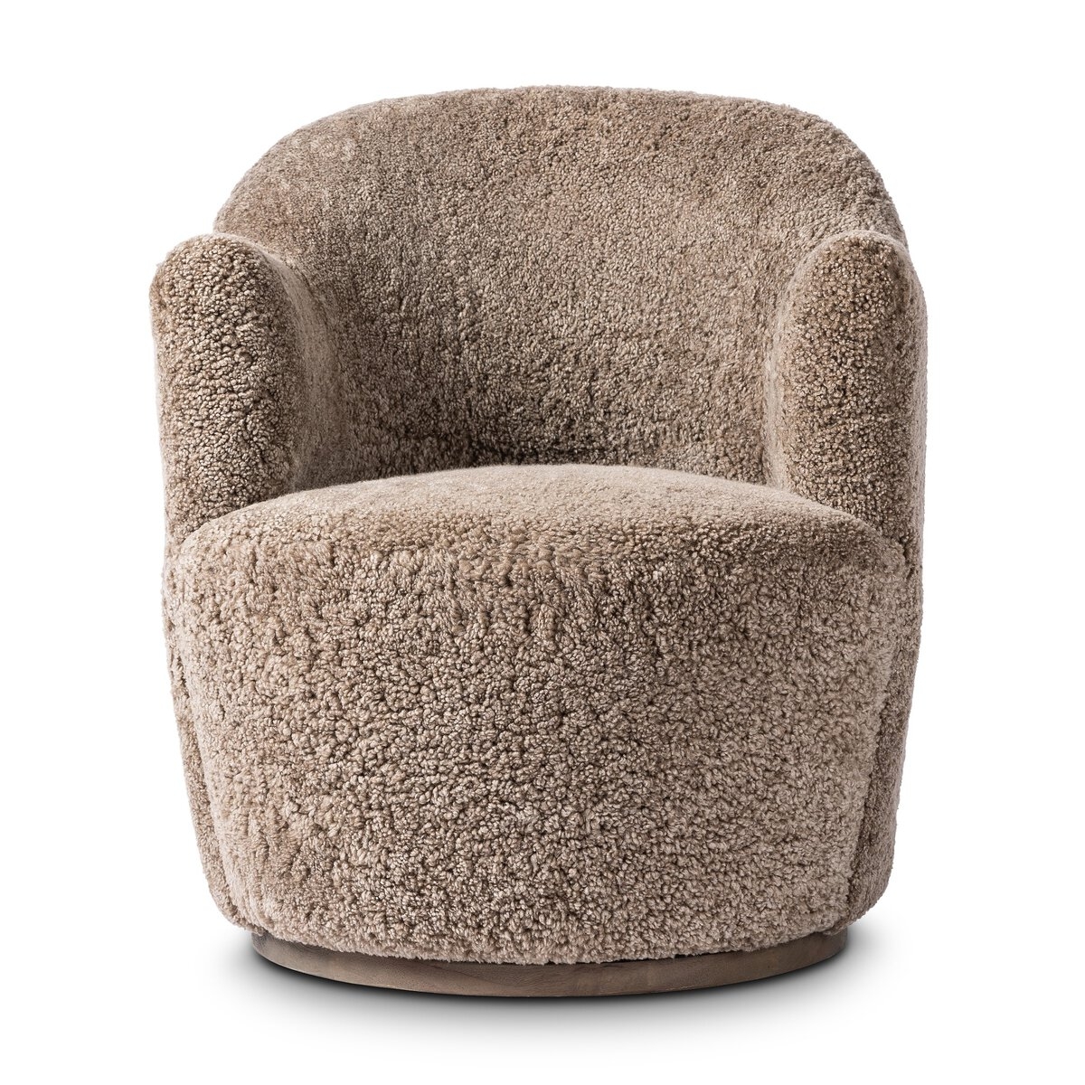 Aurora Swivel Chair - Taupe Shearling - Image 0