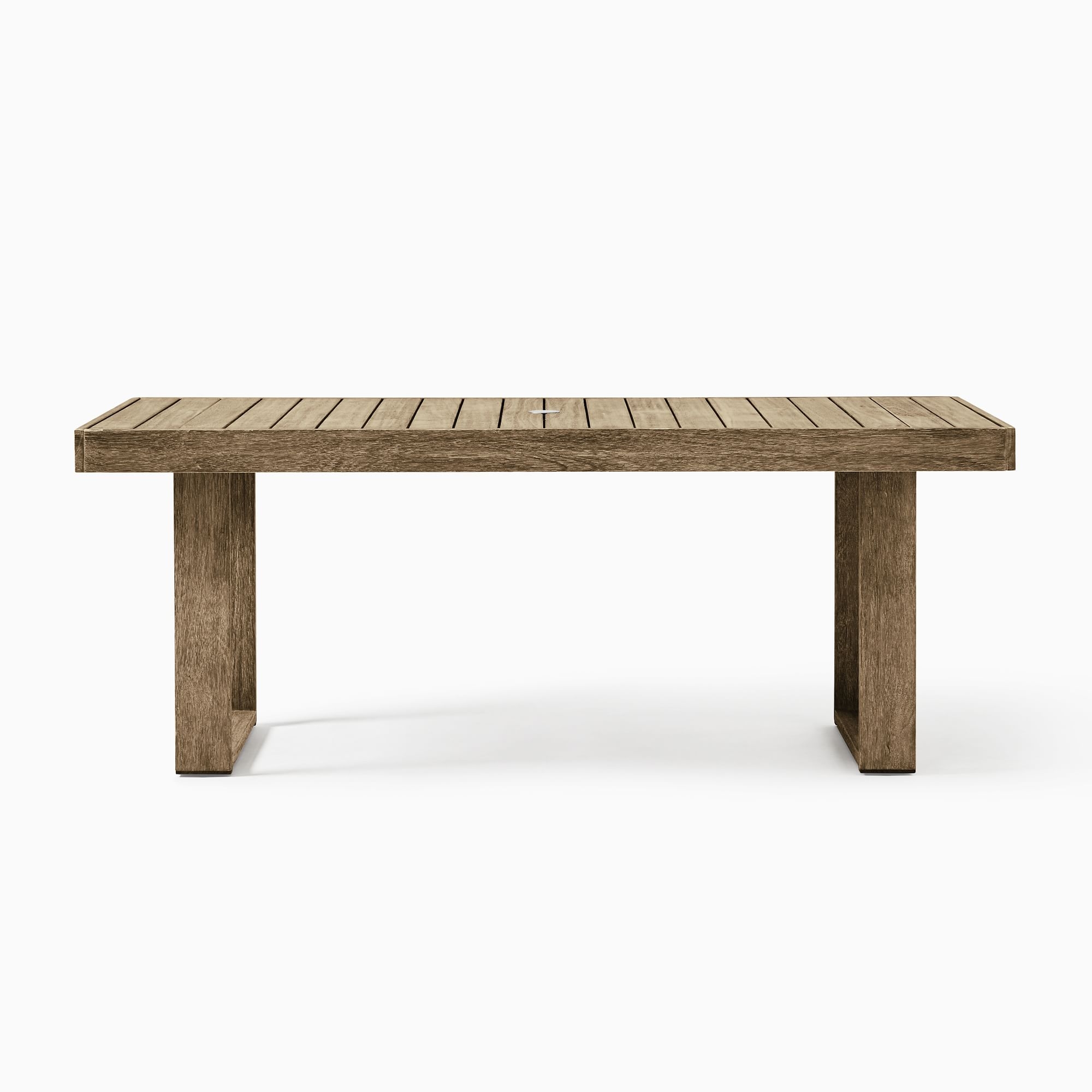 Portside Outdoor 76.5 in Rectangle Dining Table, Driftwood - Image 3