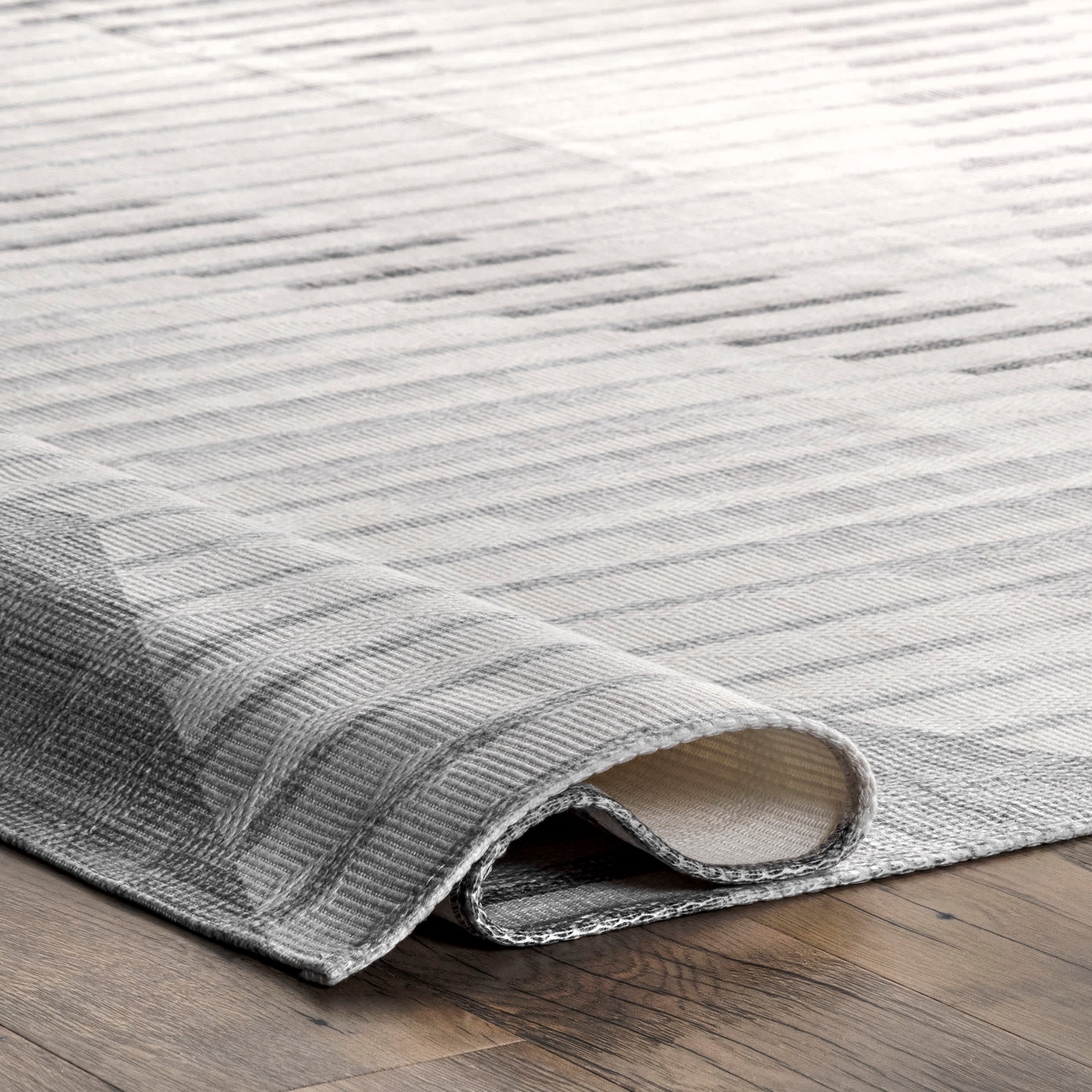 Modern Striped Washable Area Rug, 8'x10' - Image 2