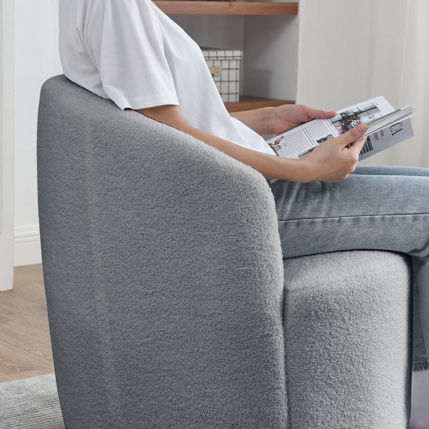 Contour & Co. | Swivel Barrel Accent Chair with Ottoman - Image 3