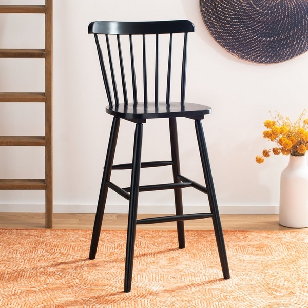 Galena Bar Stool - Black - Safavieh - Image 8