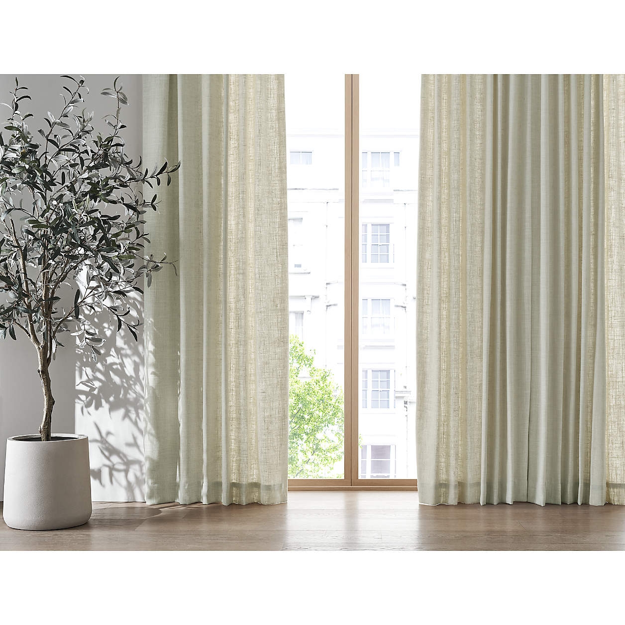 Ashbery Ivory Window Curtain Panel 52"x96" - Image 9