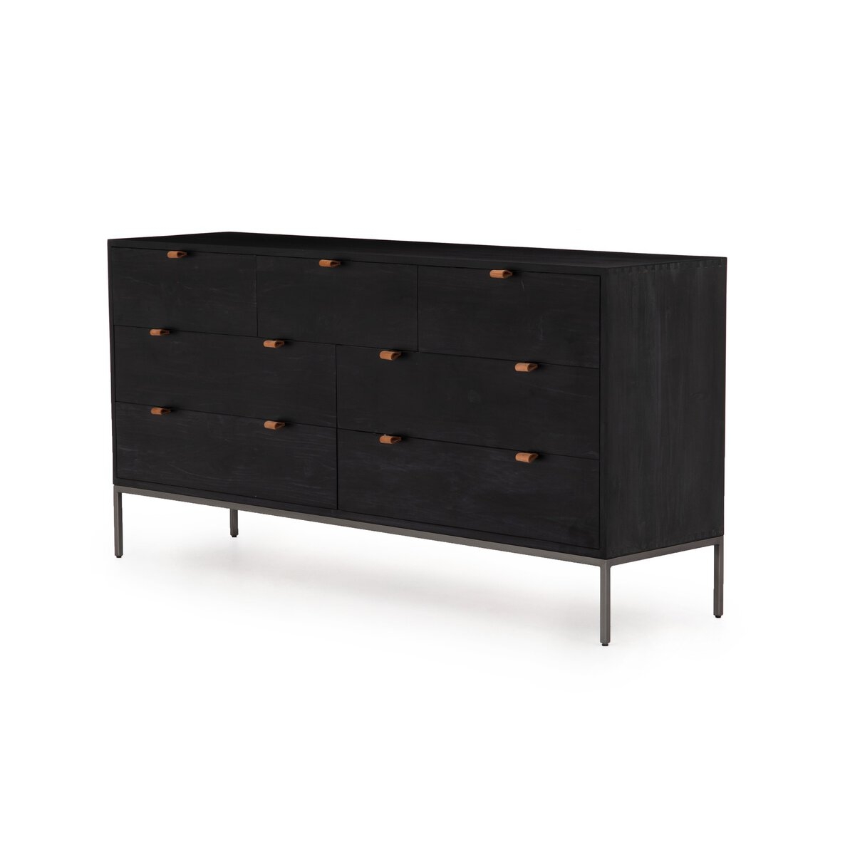 Trey 7 Drawer Dresser-Black Wash Poplar - Image 1