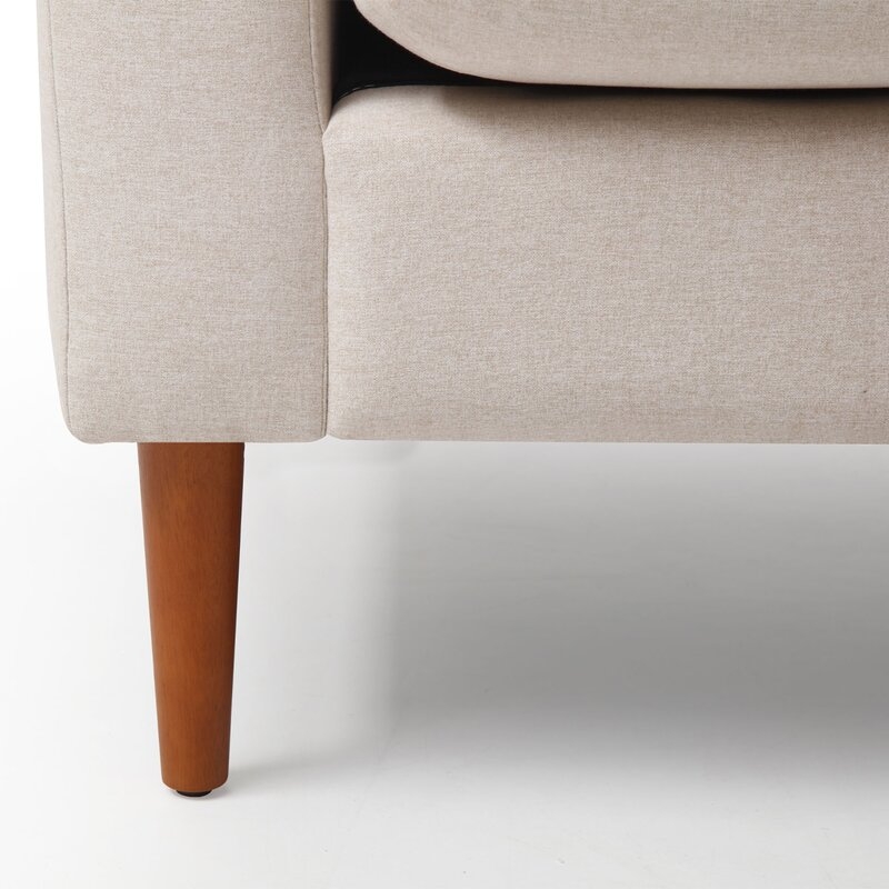 Jeni 87" Wide Reversible Sofa and Chaise  - Oatmeal - Image 4